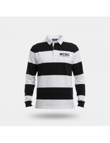 Rcsc-Polo rugby rayé noir...