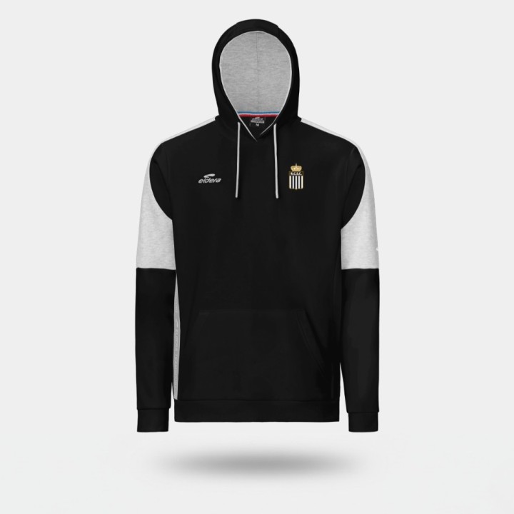 Sweat à Capuche Molleton Noir/Gris RCSC 26/27
