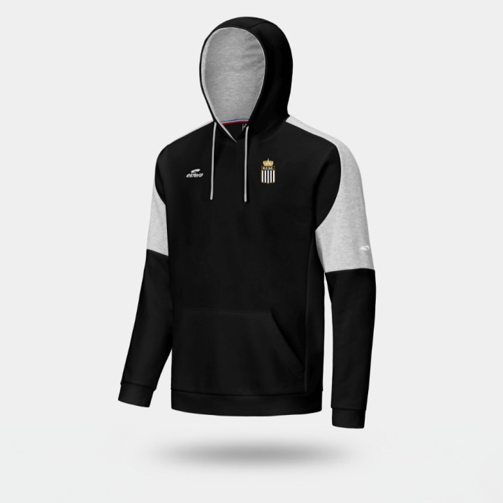 Sweat à Capuche Molleton Noir/Gris RCSC 26/27
