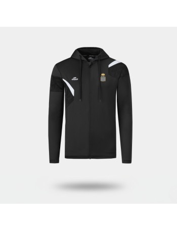 Veste Capuche Noir/Blanc...