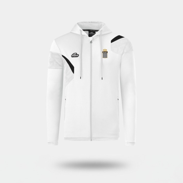 Veste Capuche Blanc/Noir Enfant RCSC 26/27