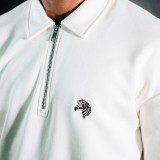 Sweatshirt Zèbre écoresponsable Premium - Blanc