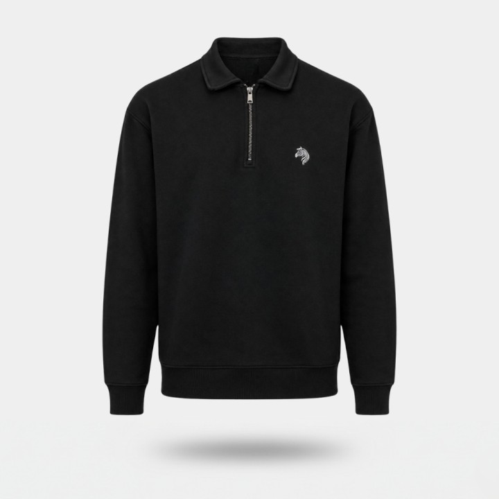Sweatshirt Zèbre écoresponsable Premium - Noir