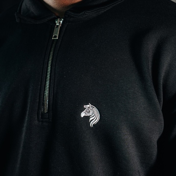 Sweatshirt Zèbre écoresponsable Premium - Noir
