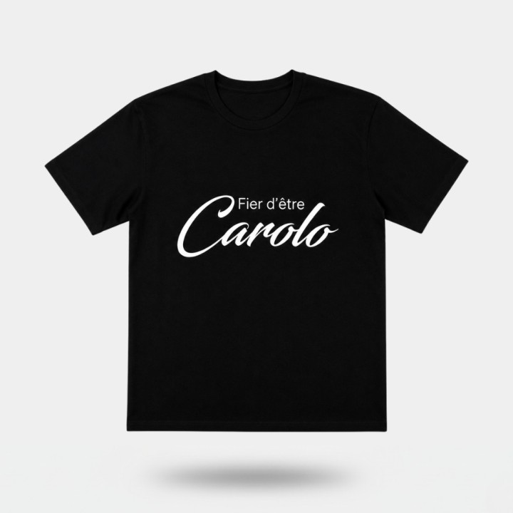 T-shirt "Fier d'être Carolo" - Noir