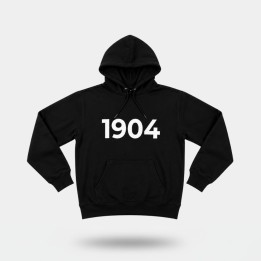 Sweat à capuche écoresponsable "1904" - Noir