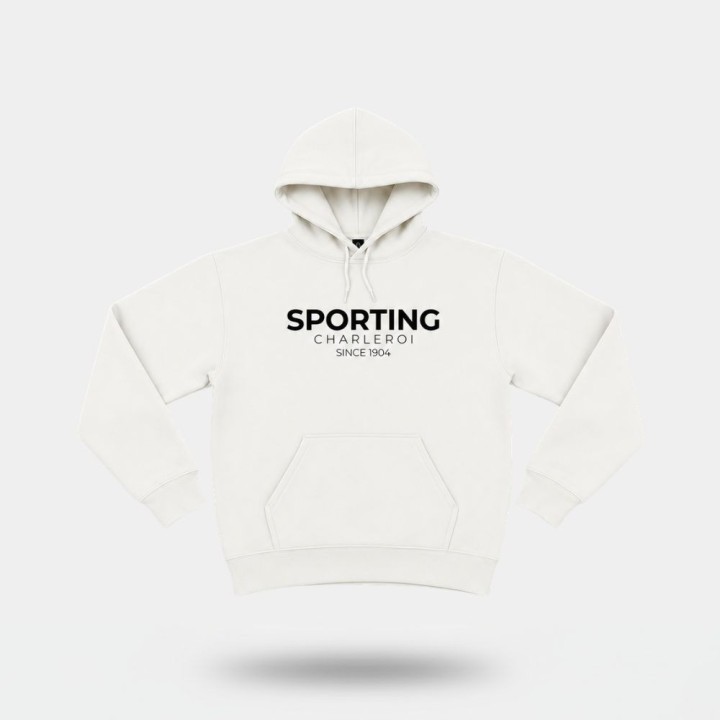 Sweat à capuche "Sporting Charleroi" - Blanc