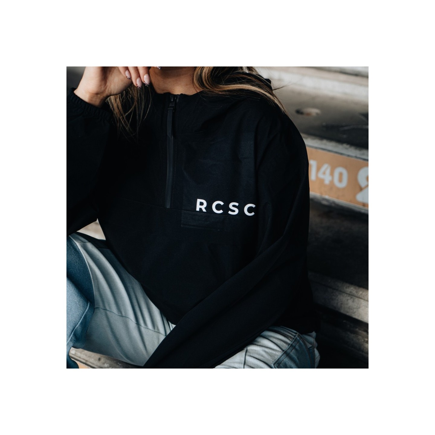 Veste coupe vent écoresponsable RCSC  - Noir